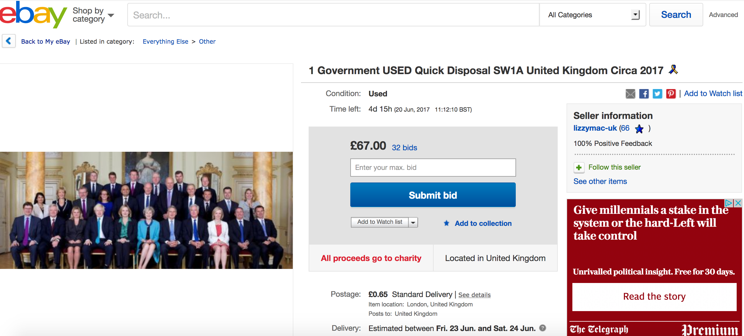Theresa May Tory Government eBay