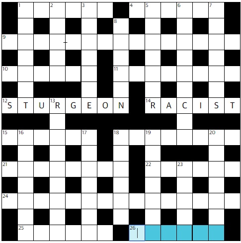 Maybe it was a mistake but The Guardian s crossword just looked like