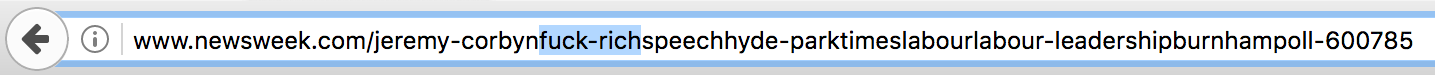 Newsweek Corbyn Fuck The RichURL
