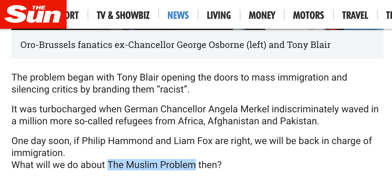 The Sun Muslim Problem