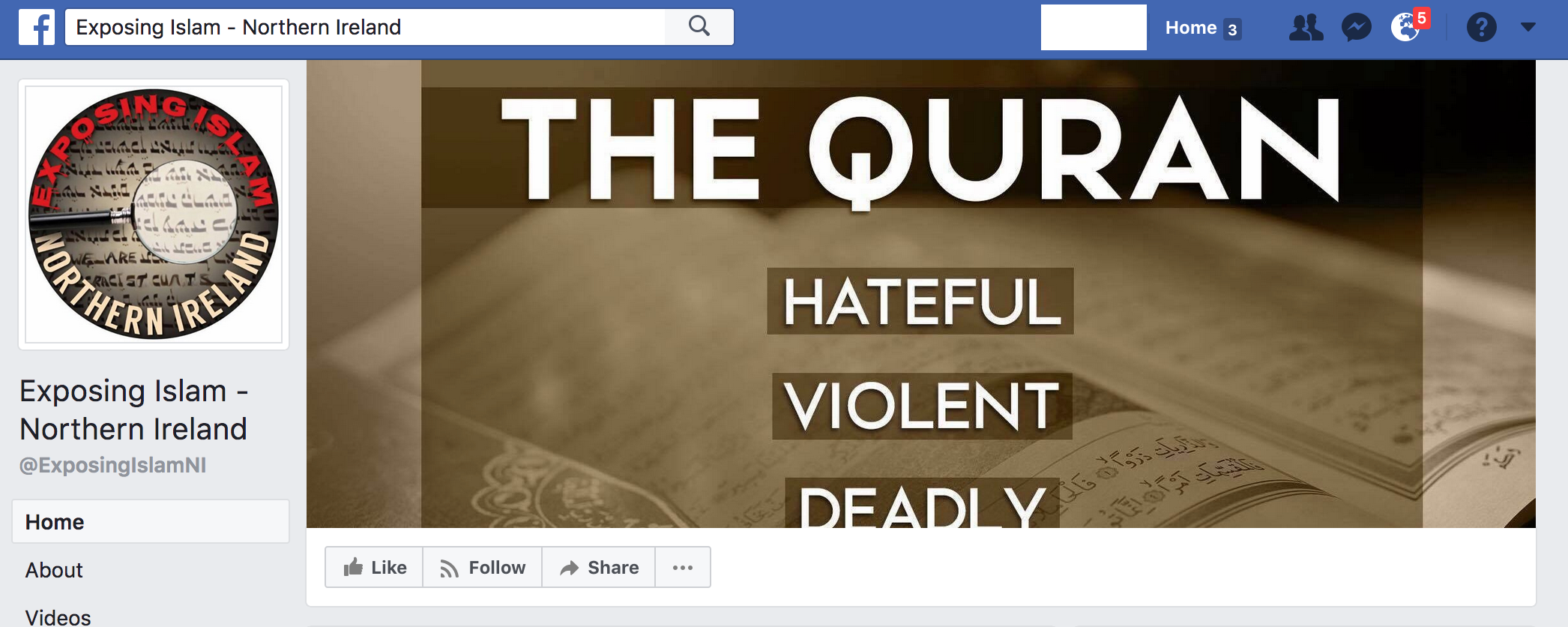 Exposing Islam Facebook Page
