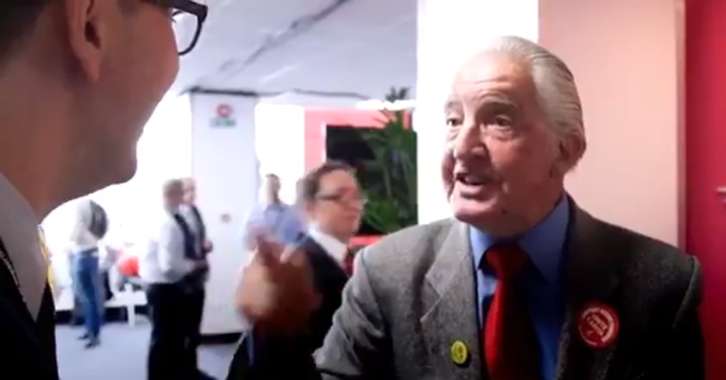 Watch: Dennis Skinner just taught a pompous journalist a lesson they should never forget at Labour Conference