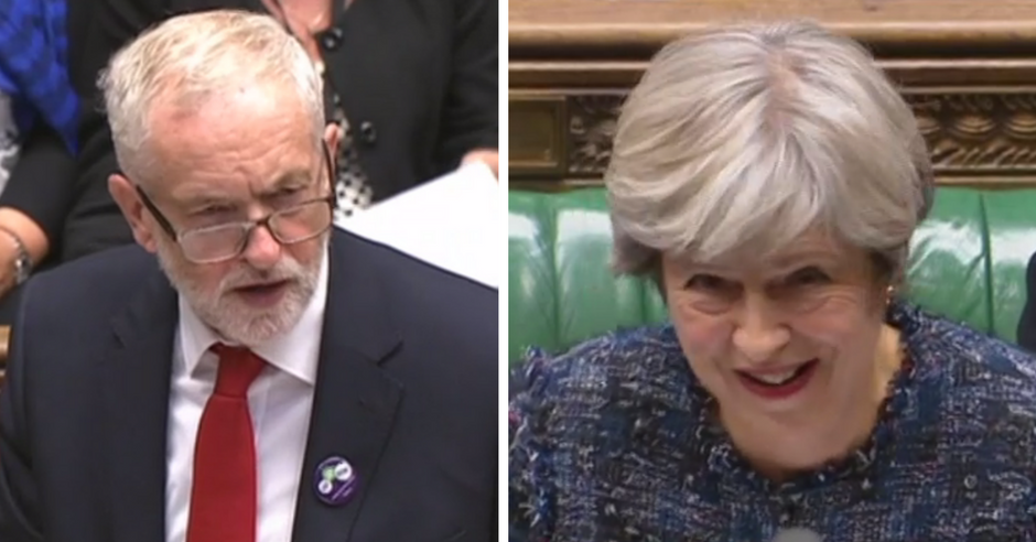 Theresa May Laugh Jeremy Corbyn Raise Tuition Fees £9500