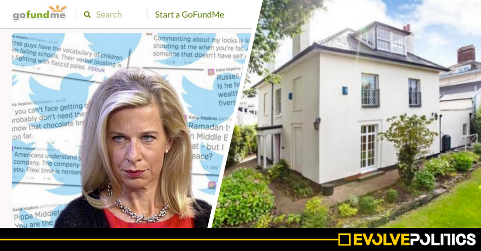 People are crowdfunding to buy Katie Hopkins' house to turn it into a Refugee Shelter