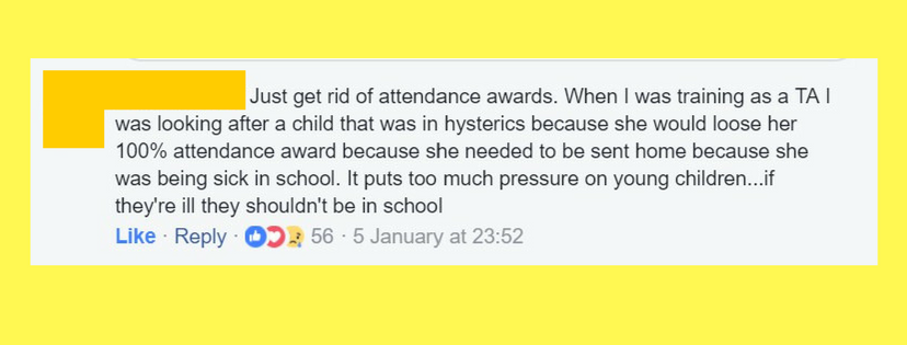 Comment on attendance