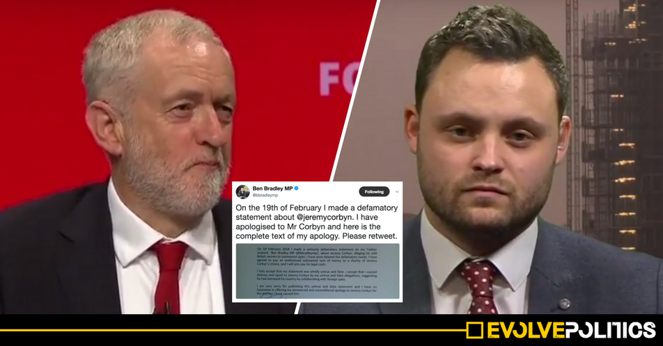 Lying Tory Ben Bradley just tweeted his apology to Jeremy Corbyn - the resulting carnage will live in Twitter infamy forever