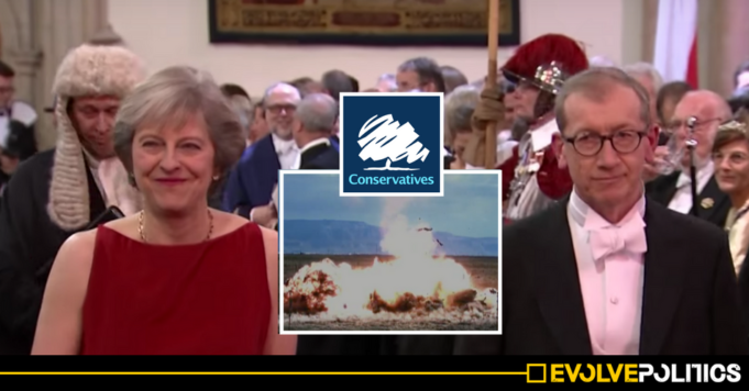 Theresa May's husband's Investment Firm made a financial killing from the bombing of Syria