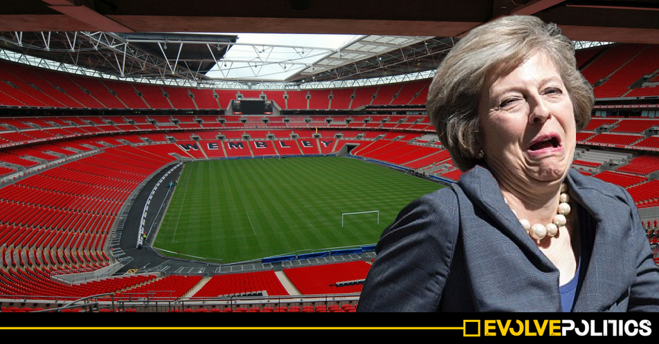 Theresa May just confirmed the Tories will screw the taxpayer out of £161m by flogging Wembley to US billionaire