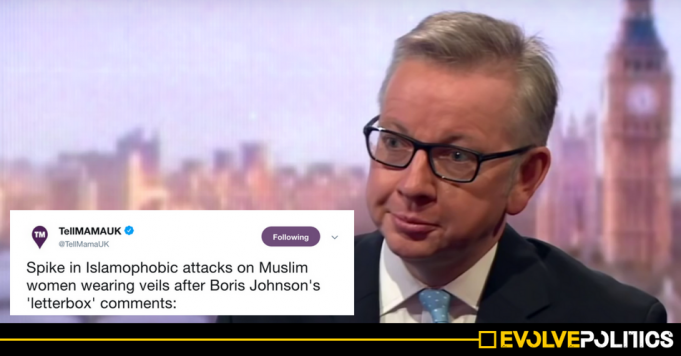 Michael Gove's wife just said abusing Muslims is "clever and funny"