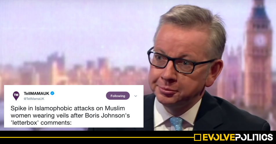 Michael Gove's wife just said abusing Muslims is 