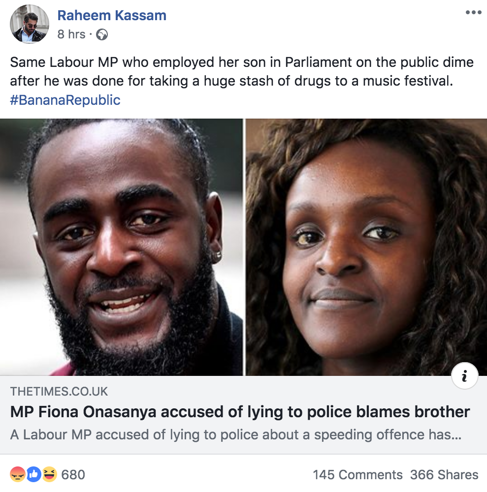 Raheem Kassam - Fiona Onasanya - Kate Osamor Libel