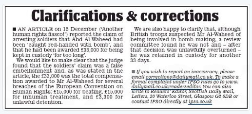 Daily Mail Another Human Rights Fiasco Correction