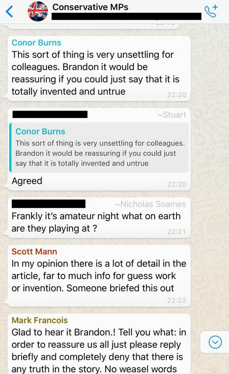 Leaked Messages Mark Francois