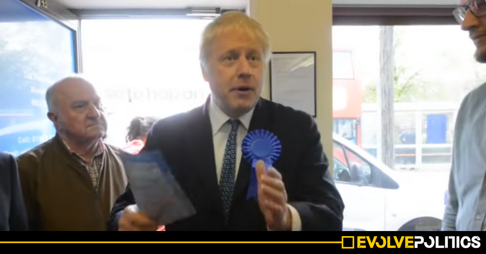 Boris Johnson literally just got exposed lying about himself voting Tory in the Local Elections