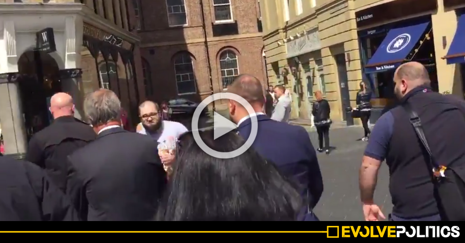 WATCH: Here's the full footage of Nigel Farage being milkshaked in Newcastle [VIDEO]
