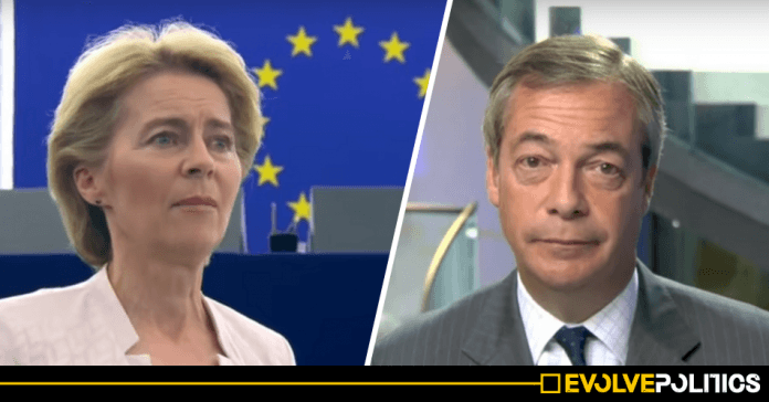 Nigel Farage ridiculed after claiming new EU President's 54% vote share isn't a big enough margin