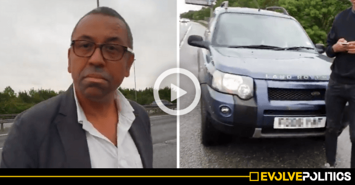 Tory Party Chairman James Cleverly accused of causing M11 crash whilst 