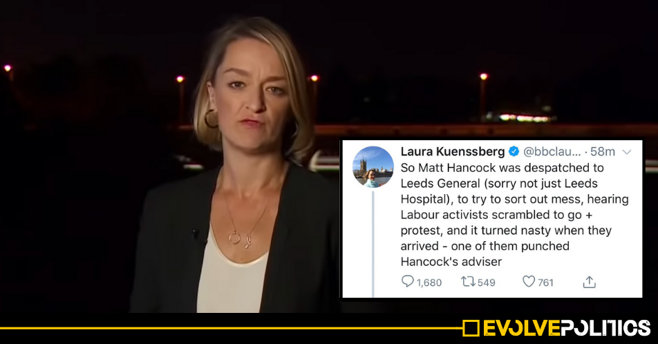 BBC's Laura Kuenssberg exposed spreading OUTRIGHT LIE about Labour activist "punching" Tory advisor